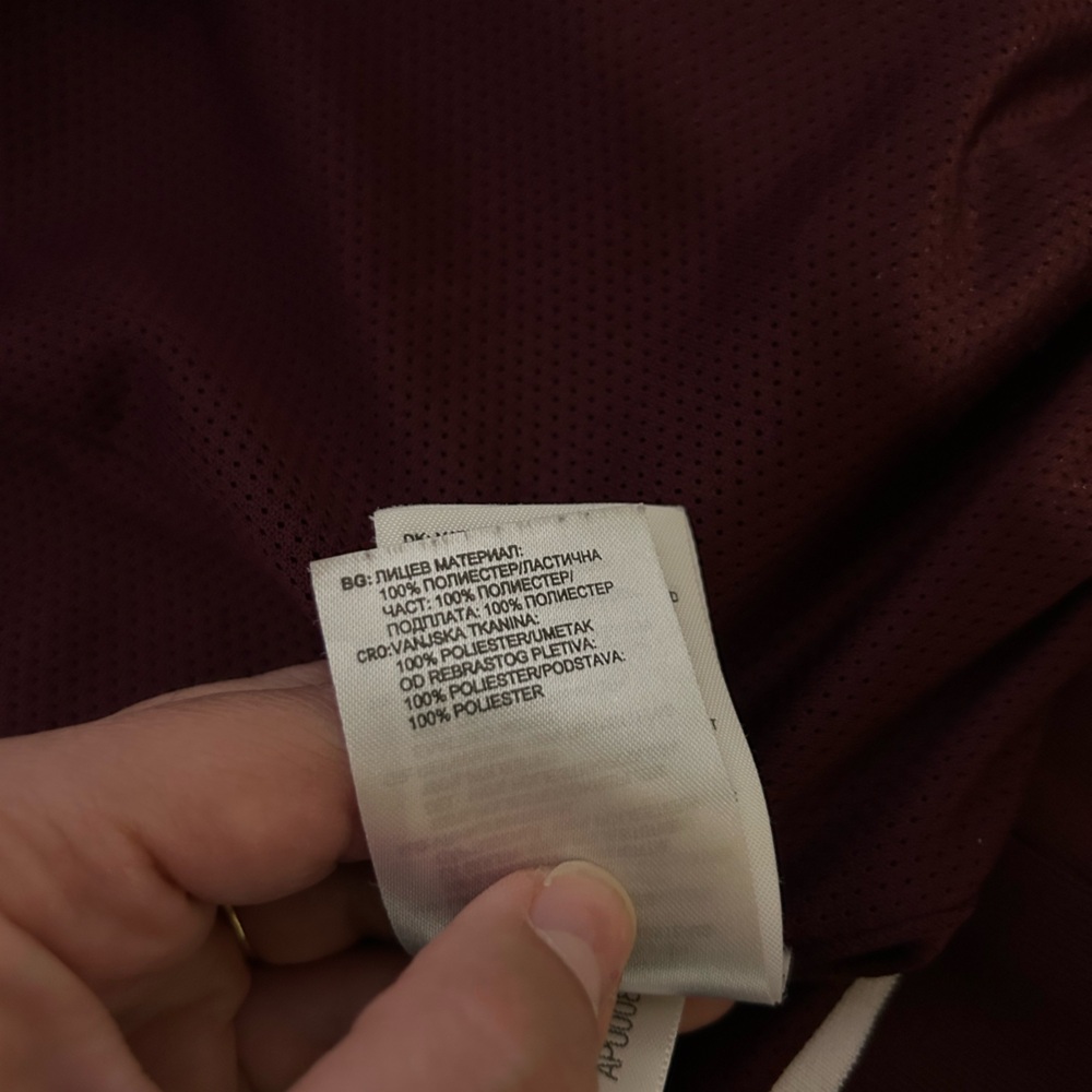 Adidas women’s Burgundy Track Jacket zip up three stripes - Picture 6 of 10